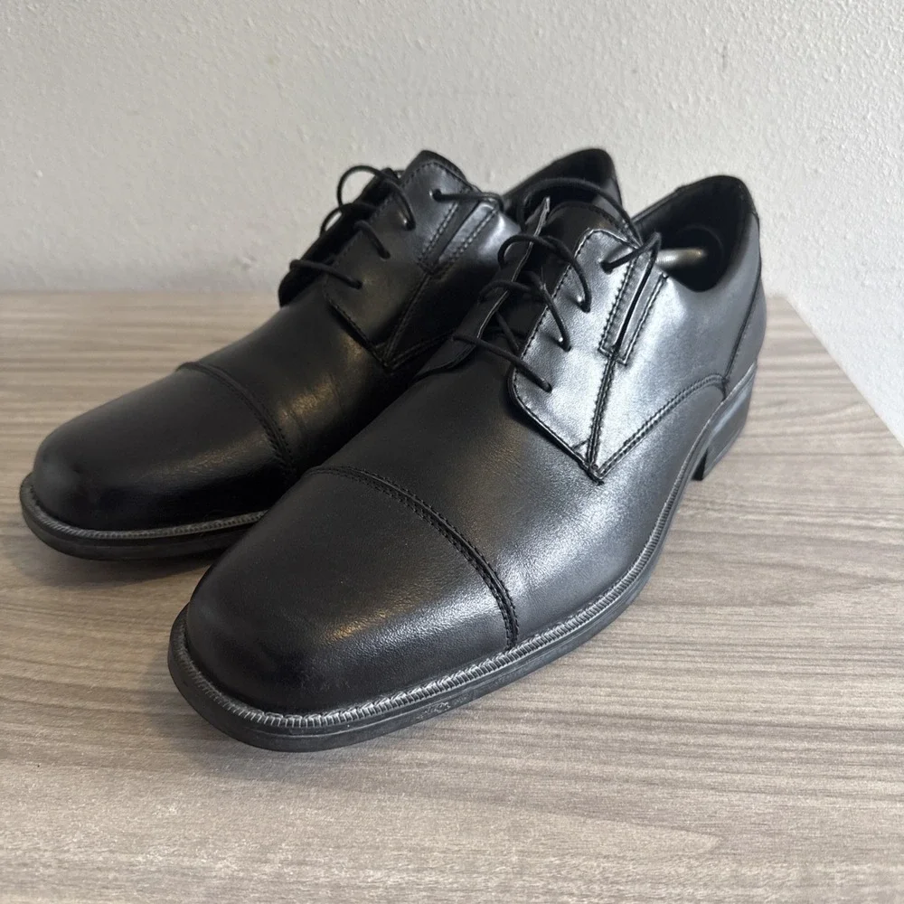 Bostonian Wenham Men's Cap Oxford Black Dress Shoes Sz 13